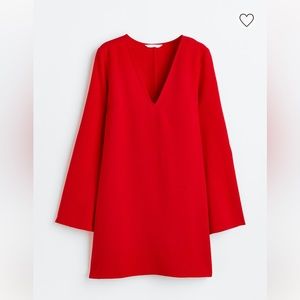 NWT H&M short dress, red, size 16